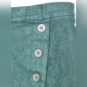 Vintage NORTON MCNAUGHTON Green Wool Skirt